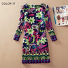 Image of BONGOR LUSS Plus Size Women Clothing Spring Fashion Flower Print Women Dress Ladies Long Sleeve Casual Autumn Dresses Clothing Spring Fashion Flower Print - Mr.BEAR
