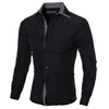 Image of Men Shirt Slim Fit Male Shirt Solid Long Sleeve - Mr.BEAR