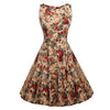 Image of Floral Print Dress Women Sleeveless Tunic  Party Dresses Sundress - Mr.BEAR