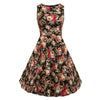 Image of Floral Print Dress Women Sleeveless Tunic  Party Dresses Sundress - Mr.BEAR