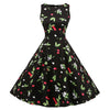 Image of Floral Print Dress Women Sleeveless Tunic  Party Dresses Sundress - Mr.BEAR