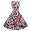 Image of Floral Print Dress Women Sleeveless Tunic  Party Dresses Sundress - Mr.BEAR