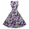 Image of Floral Print Dress Women Sleeveless Tunic  Party Dresses Sundress - Mr.BEAR