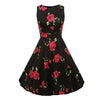 Image of Floral Print Dress Women Sleeveless Tunic  Party Dresses Sundress - Mr.BEAR