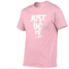 Image of Just Do It Letter Printed Fashionable Round Neck T-shirts - Mr.BEAR