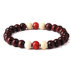 Image of Natural Wooden Beaded Root Bracelet Buddha Word Jewelry - Mr.BEAR