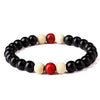 Image of Natural Wooden Beaded Root Bracelet Buddha Word Jewelry - Mr.BEAR