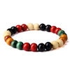 Image of Natural Wooden Beaded Root Bracelet Buddha Word Jewelry - Mr.BEAR
