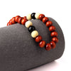Image of Natural Wooden Beaded Root Bracelet Buddha Word Jewelry - Mr.BEAR