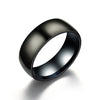 Image of Black Titanium Ring Men Matte Engagement Rings For Male - Mr.BEAR