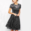 Image of Fashion Women Elegant Sweet Hallow Out Lace Dress Sexy Party Princess Slim Summer Dresses - Mr.BEAR