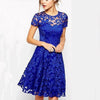 Image of Fashion Women Elegant Sweet Hallow Out Lace Dress Sexy Party Princess Slim Summer Dresses - Mr.BEAR