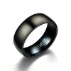 Image of Black Titanium Ring Men Matte Engagement Rings For Male - Mr.BEAR