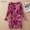 Image of BONGOR LUSS Plus Size Women Clothing Spring Fashion Flower Print Women Dress Ladies Long Sleeve Casual Autumn Dresses Clothing Spring Fashion Flower Print - Mr.BEAR