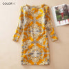 Image of BONGOR LUSS Plus Size Women Clothing Spring Fashion Flower Print Women Dress Ladies Long Sleeve Casual Autumn Dresses Clothing Spring Fashion Flower Print - Mr.BEAR