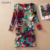 Image of BONGOR LUSS Plus Size Women Clothing Spring Fashion Flower Print Women Dress Ladies Long Sleeve Casual Autumn Dresses Clothing Spring Fashion Flower Print - Mr.BEAR