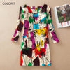 Image of BONGOR LUSS Plus Size Women Clothing Spring Fashion Flower Print Women Dress Ladies Long Sleeve Casual Autumn Dresses Clothing Spring Fashion Flower Print - Mr.BEAR