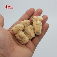 Mini Joint Teddy Bear Plush Stuffed  Wedding BOX toy doll  Garment & Hair Accessories decor doll