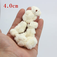 Mini Joint Teddy Bear Plush Stuffed  Wedding BOX toy doll  Garment & Hair Accessories decor doll - Mr.BEAR