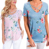 Image of Women T-shirt Short Sleeve V-Neck Printed Shirt Plus Size Women Clothing Fashion Sexy Tops - Mr.BEAR