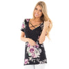 Image of Women T-shirt Short Sleeve V-Neck Printed Shirt Plus Size Women Clothing Fashion Sexy Tops - Mr.BEAR