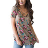 Image of Women T-shirt Short Sleeve V-Neck Printed Shirt Plus Size Women Clothing Fashion Sexy Tops - Mr.BEAR