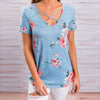 Image of Women T-shirt Short Sleeve V-Neck Printed Shirt Plus Size Women Clothing Fashion Sexy Tops - Mr.BEAR