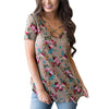 Image of Women T-shirt Short Sleeve V-Neck Printed Shirt Plus Size Women Clothing Fashion Sexy Tops - Mr.BEAR