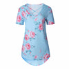 Image of Women T-shirt Short Sleeve V-Neck Printed Shirt Plus Size Women Clothing Fashion Sexy Tops - Mr.BEAR