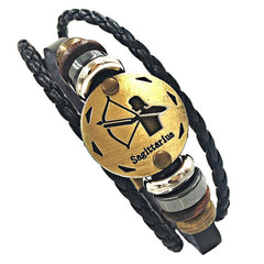 12 Constellations Bracelet New Leather Bracelet - Mr.BEAR
