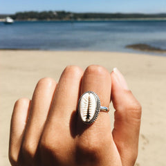 Antique Silver Shell Ring - Mr.BEAR