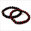 Image of Natural Wooden Beaded Root Bracelet Buddha Word Jewelry - Mr.BEAR