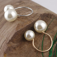 Imitation Pearl Adjustable  Ring